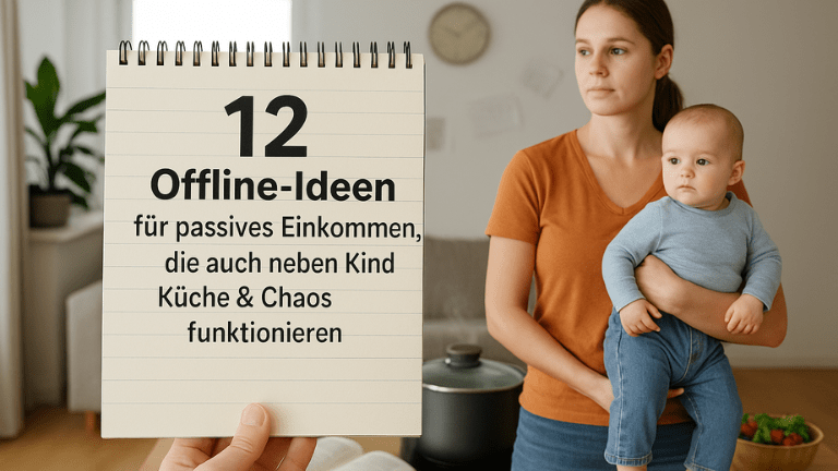 12 Offline-Ideen für passives Einkommen – Tipps für Eltern, die trotz Kind, Küche und Alltagschaos starten wollen