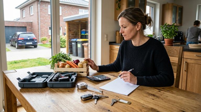 Planung verschiedener Offline-Einnahmequellen mit Schlüssel, Werkzeug, Selbstbedienungsangebot und Vermietungsideen