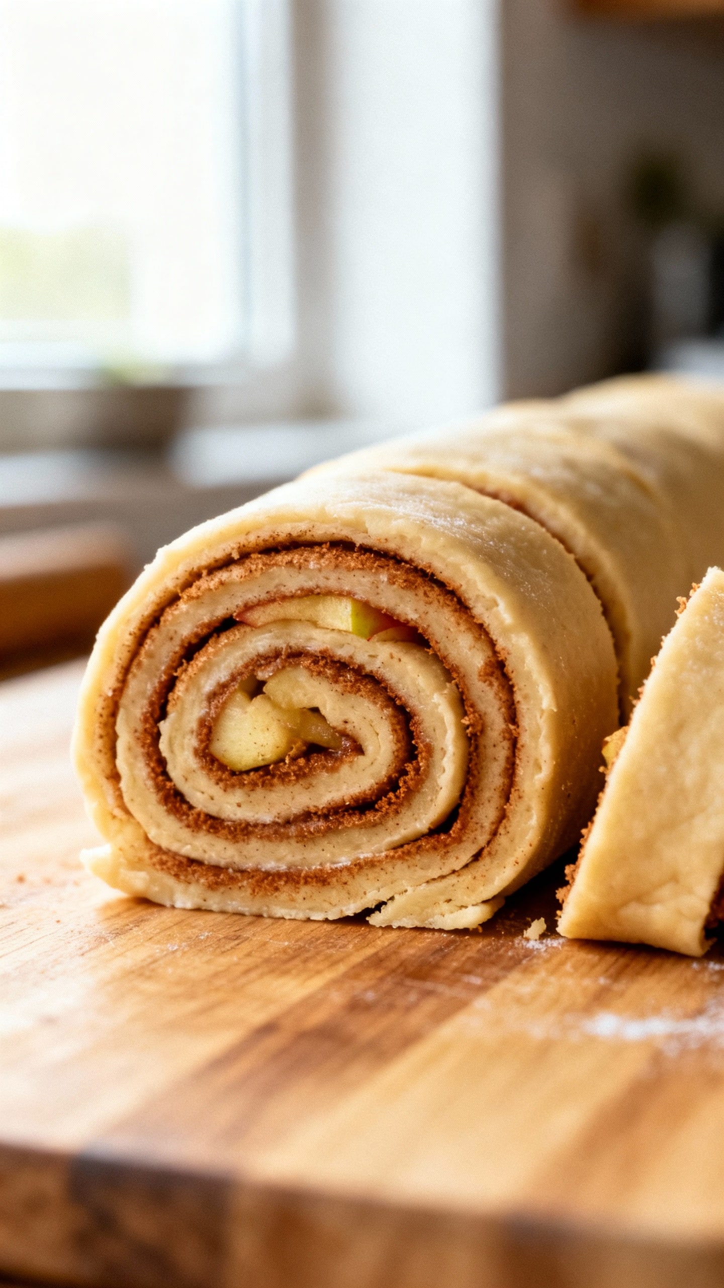 Nahaufnahme von Apfel-Zimt-Schnecken