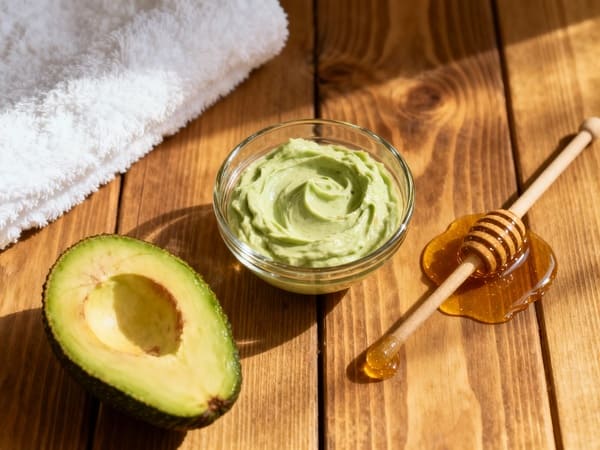 Avocado-Honig-Gesichtsmaske für trockene Winterhaut