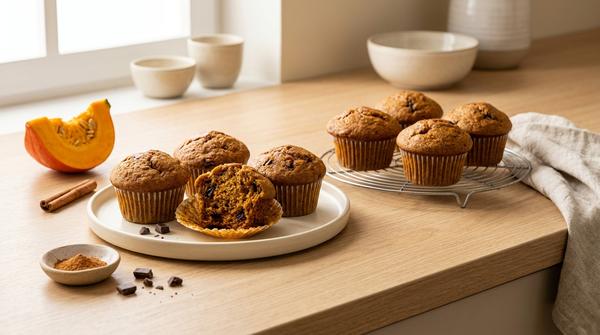 Saftige Kürbis-Zimt-Muffins mit lockerem Teig