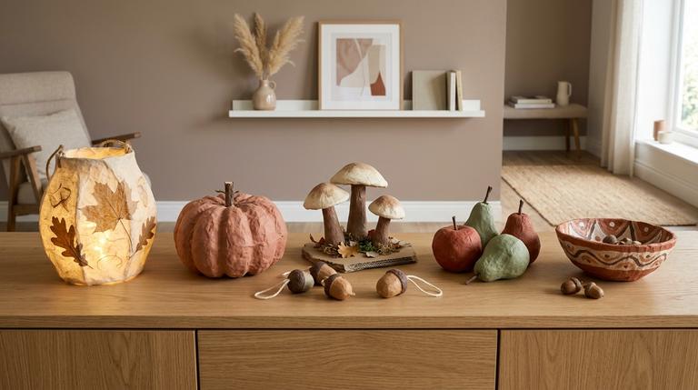 6 selbst gebastelte Pappmaché-Ideen für den Herbst