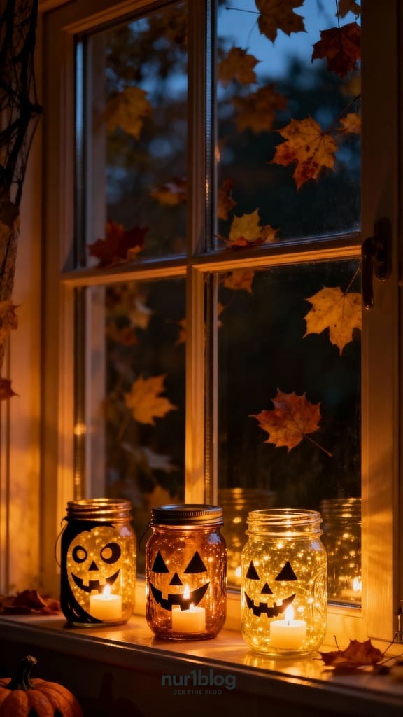 Halloween Geister-Gläser mit Licht