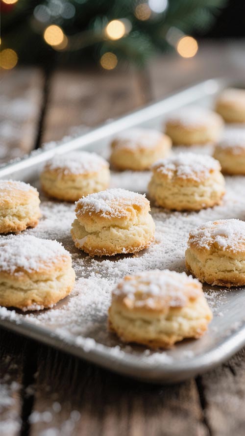 Kokosmakronen ohne Zucker mit goldener Kruste auf Backblech