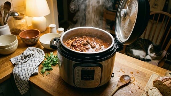 Multikocher mit Eintopf für Meal Prep