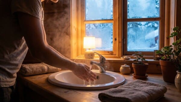 Warm-kalt Wechsel beim Händewaschen zur Unterstützung der Abwehrkräfte