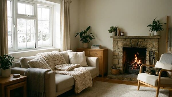 Offenes Fenster im Winter für frische Luft