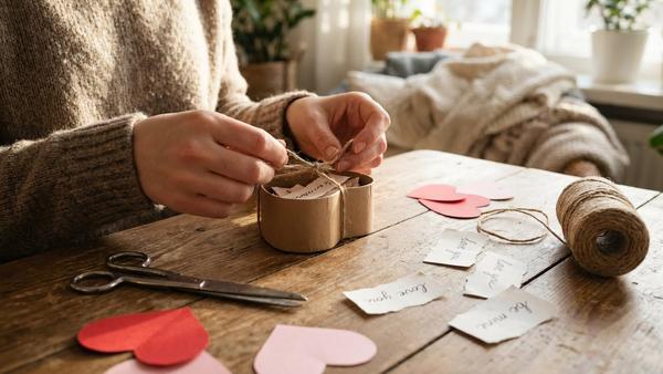Valentinstag DIY Geschenk selber machen mit Liebe