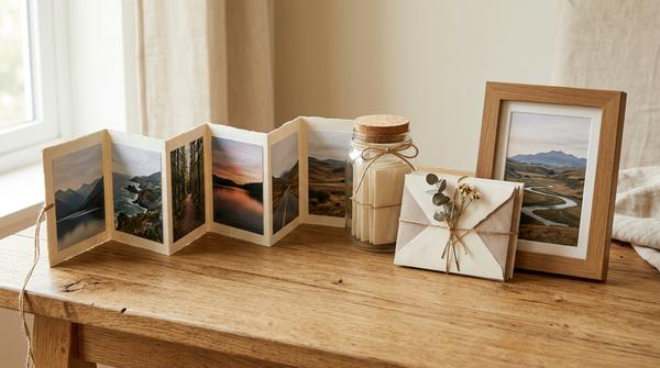 Mini-Fotoalbum, Erinnerungsglas, Briefe und Bilderrahmen als persönliche DIY-Geschenke