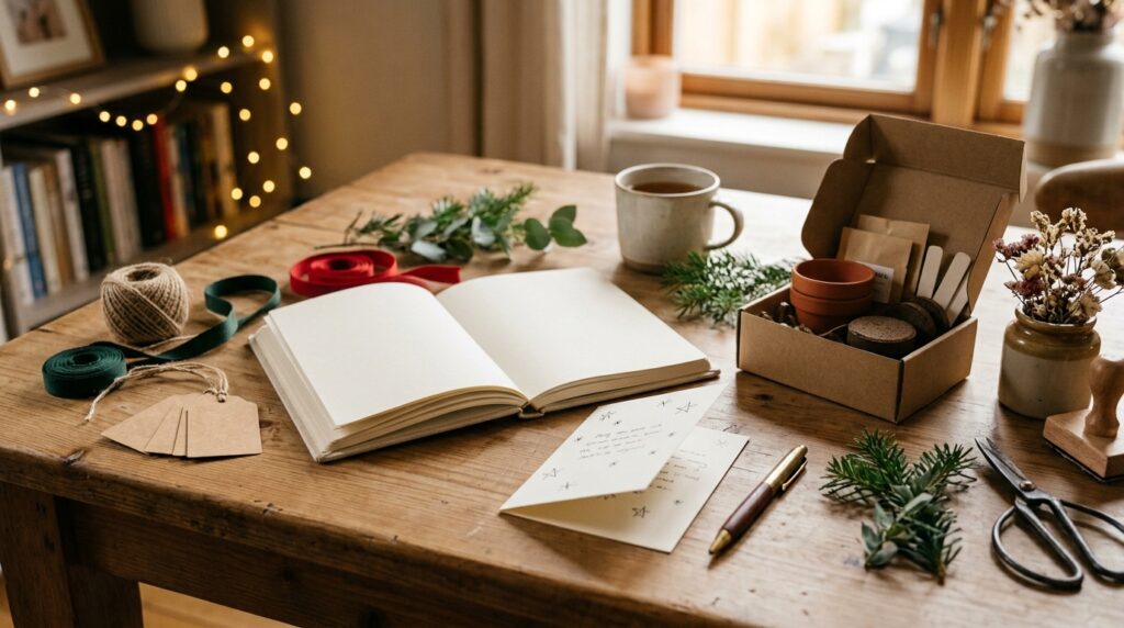 Persönliche Weihnachtsgeschenke mit Ausfüllbuch, Karte und kreativen Ideen