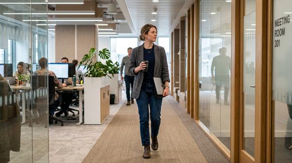 Smart-Casual Winter-Outfit fürs Büro mit dunkler Jeans und Blazer