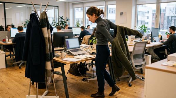 Winter-Layering fürs Büro mit Rollkragen, Cardigan und Stoffhose