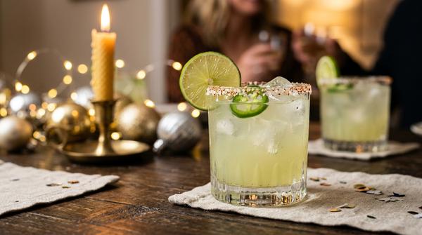 Spicy Margarita mit Limette und Jalapeño als Silvester-Cocktail